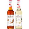 MONIN - Assortimento di sciroppo di caramello salato e cioccolato bianco per caffè, cappuccino, latte e cioccolata calda - aromi naturali - 2 x 70cl