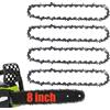 Haokixin 4 catene per motosega da 20,3 cm, passo 3/8, calibro 127 cm, 33 maglie di trasmissione, adatte per sega a palo Portland 62896 Kobalt, lama per motosega adatta per Greenworks Sunjoe Swj800e Oregon S33
