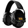 Sordin Pro-X LED Protezioni acustiche a capsula 75302-X-13-S - EN 352 - Cuscino in gel, Cinturino in pelle & capsule nere
