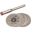 EXTOL CRAFT Dischi diamantati per smerigliatrice diretta, set da 6 pezzi, diametro gambo 3,2 mm