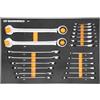 GearWrench Set di 21 chiavi a cricchetto standard 72T SAE e tozze con vassoio in schiuma EVA - 86526