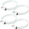 BUGUUYO 4 Pezzi Morsetto per tubo di inossidabile tubo flessibile elementi di fissaggio per fascette stringitubo morsetto regolabile piccole fascette stringitubo Metallo Argento