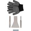 WERHE Cuneo a percussione per martello perforatore - Spaccatura meccanica del legno senza sforzo - incl. adattatore SDS Plus/SDS Max, pietra affilatrice, guanti, 1,73 kg