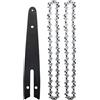 OZLCUA Catena Per Motosega Confezione da 12 catene da 4/6, accessori for mini motoseghe Home 4/6 Catene di ricambio for seghe da potatura a batteria utensili da taglio Motosega (Color : 6INCH set A)