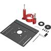 Gucagle Kit di sollevamento della fresatrice da tavolo per sollevamento manuale Piastra di base per inserto per progetti fai da te di lavorazione del legno Lega di alluminio Acciaio (Nera)