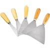 SAfweL 5 Pezzi Set di Coltelli for Stucco con Manico in Legno Coltello for Riempimento in Acciaio Inossidabile Coltello for Mastice for Cartongesso Raschietto for Carta da Parati Incluso 1 2 3 4 5