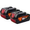 Udawfmk 18V 8.0mAh compatibile con Bosch, GBA GBH GSR GSB BAT618 BAT609 BAT620 batteria per seghe elettriche, avvitatori, levigatrici e altri utensili elettrici YIDAL.(2pcs-8.0ah)