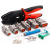 JRready Deutsch ACT-LY-16DT - Pinza crimpatrice con 2, 3, 4, 6, 8, 12 pin, 12 pin, 1 kit di 35 paia di contatti stampati, 3 strumenti di rimozione dei perni Deutsch ST6341-16DT