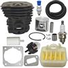 DORFEY Adatto for H-u-s-q=v-a-r-n-a 350 351 353 346XP for Jonsered CS2150 Filtro aria carburante Linea Valvola di decompressione Motosega Parte 44mm Kit cilindro pistone