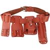 Ausla Borsa per Attrezzi in Pelle 5in1 Cintura per Attrezzi in Pelle per Ponteggi Set di Borse per Attrezzi per Chiavi di Livello Martello Rosso Scuro