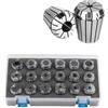 UALXPAO Set di pinze ER ER11 ER16 ER20 ER25 ER32 ER40 Portautensili ad alta precisione 0,008 mm 0,015 mm Mandrino a molla ER per officina, fabbrica(Color 1 AAA Grade,ER40-24Pcs)
