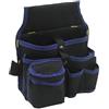 HUWOYG Marsupio portautensili, grembiule, cintura, tasca in vita, borsa ad alta capacità, 9 in 1, in tessuto di poliestere, marsupio da elettricista Per Falegnami(Black blue)