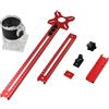 Linnkyfloa Staffa per fresatura in lega di alluminio per fresatura e lavorazione del legno, hardware e taglio circolare, smontaggio rapido regolabile, rosso, dimensioni normali (B)