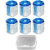 Genérico Set Di Anelli Magnetici Per Catturare Viti- Mini Mandrino Da 6 Pezzi Con Stoccaggio | Fermaporta Magnetico A Vite ABS Per Trapano Elettrico E Cacciavite A Impatto, H
