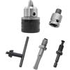 Meichoon Mandrino da 16 mm/0,6 5 pezzi con adattatore per gambo esagonale e gambo rotondo per trapano elettrico di conversione a martello e trapano a percussione DC608 C