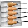 QuxetlRyz Kit di scultura su legno 5/6 Pezzi Set Di Strumenti Professionali For Scalpelli A Mano Intaglio Del Legno Strumenti La Lavorazione Del Legno Kit Intaglio(5PC)
