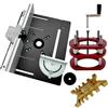 Generic Kit di sollevamento per router, sollevatore in alluminio con piastra superiore, kit di sollevamento manuale, inserto per da tavolo, piastra di base per scanalature, rifilatura, smussatura