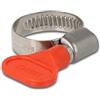 Delock Fascetta per tubo flessibile con dado ad aletta, 16-25 mm, confezione da 10, colore: rosso