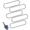 Thten KSCA 1040-03 - Catena per motosega compatibile con Kobalt 40V KCS 4040-06, KCS 1040B-03, KCS 1040A-03, batteria brushless da 35,6 cm, passo 3/8, calibro .43, 52 maglie, confezione da 5