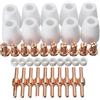 cskky 40 pezzi di consumabili for taglierina al plasma ad aria, ugelli, punta, torcia, for PT-31, LG-40, CUT-40, 50 elettrodi, coppa protezione .oth