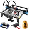 Twotrees Twotree TTS-10 PRO - Macchina per incisione laser da 10 W, con piastra a nido d'ape da 400 mm, riduce i vapori di taglio, rullo rotante inciso cilindro