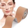 OK TAPE Nastro lifting facciale, nastro miofasciale per rassodare e rassodare la pelle, nastro per lifting viso e collo, anti-rughe, nastro antigelo, 1 rotolo da 5 cm x 5 m, beige