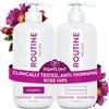 Routine Wellness - Shampoo e balsamo anticaduta per capelli indeboliti - DHT Blocker con biotina per donne e uomini - Colore