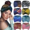 Sefiinh Fasce per capelli Boho extra larghe da donna 17,8 cm grande fascia per capelli da donna fascia per capelli elastica turbante accessori per lo styling tie dye confezione da 8