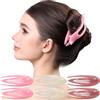 RC ROCHE ORNAMENT RC ROCHE - 6 fermagli per capelli piatti per capelli spessi, becco d'anatra francese, da donna, antiscivolo, curvi, a coccodrillo, con presa forte, per tenere il volume, collezione bacio di ciliegio