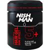 NISHMAN Hair Styling Gel 5+ Gum Effect 750 ml - Gel styling a tenuta ultra forte con lucentezza a lunga durata e stile definito per uomo