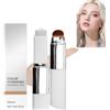 Generico fondotinta in stick che cambia colore,crema bianca cangiante,con pennello,double-end waterproof long-lasting concealer,natural look moisturizing,correttore copertura totale (Naturale)
