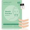 APRICOT beauty & healthcare APRICOT 60 cerotti anti-invecchiamento con acido ialuronico in cotone biologico - pieghe naso-labiali, cerotti naso-labiali, rimozione delle pieghe della bocca, pieghe superiori, rassodamento delle
