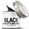 Immortal Nyc Black Hair Styling wax 100 ml - crema nera colorante ideale per la copertura dei capelli bianchi o brizzolati - cera nera