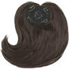 IMISSU Clip lunga in toupees parrucchino estensione toupee topper parrucca top capelli sottili per una lieve perdita di capelli volume (Marrone cioccolato)