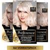 L'Oreal Paris L'Oréal Paris Preference - Set di 3 colorazioni permanenti per capelli con colorazione e balsamo per capelli biondo perlato platino 10,21