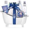 BRUBAKER Cosmetici 8 pezzi Unicorn Beauty Set Colorful Rainbow con profumo di lavanda alla vaniglia in vasca d'argento