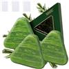 XKrmp Green Triangle Soap Shampoo Bar with Usman Grass - Natural Cypress Leaf Solid Shampoo Bar for Natural Herbal Hair Care, Calming & Strengthens Hair for Women and Men (3PCS)