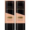 Max Factor 2x Max Factor Facefinity Lasting Performance Fondotinta Liquido Matte Effetto Sebo-Equilibrante a Lunga Tenuta Nuance 109 Natural Bronze - 2 Fondotinta da 35ml