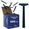 OBLAIT Rasoi Monouso per Tricotomia Monolama Non Sterili - 100 pezzi - Rasoi Usa e Getta in Acciaio Inox per Uso Professionale, Estetico e Chirurgico