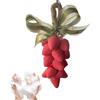 Generic Sapone alla fragola su una corda, sapone estetico da appendere per aromaterapia, sapone decorativo fatto a mano per bagno, cucina (rosso)