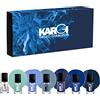 Kargi Smalto Classico Effetto Gel a lunga durata - Box 7 Smalti Sfumatura Blu - Per Unghie Naturali con effetto semipermanente 10,8ml/pc