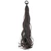 QRSTUVXZY Coda di Cavallo Extension Coda di cavallo con elastico sintetico in gomma, dolce ragazza, nera, lunga e riccia, estensione for capelli, parrucca resistente al calore ponytail extension(Black Brown)