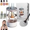 LLELEMAMO Beauty Swirl Cosmetic Brush Cleaner, 9000 RPM The Cozy Luna Brush Cleaner, IP65 Waterproof Electric Makeup Brush Cleaner Machine, Automatic Cozy Luna Makeup Brush Cleaner for All Size Brush (White)