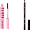 Generico NARIKA Set Occhi, Mascara Nero Allungante e Curling con Matita Occhi Nera Morbida, 2 Pezzi