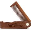MINXLTD Pettine For Barba In Legno Inciso Personalizzato, Kit Pettine In Legno Pieghevole Personalizzato Pettine For Barba Da Uomo Festa Del Papà Regalo Perfetto For Lui Pettine For Baffi Regalo(Brown)