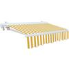 Papillon Tenda da Sole CASSONATA per Balconi con Bracci Bianco/Giallo 300x250 cm