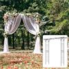 HOMASIS Arco da Giardino per Rampicanti in Metallo, Arco per Rose Rampicanti, Pergola Decorativa da Esterno, Supporto per Rampicante per Matrimonio, Festa, 205 x 52 x 205 cm (Nero)