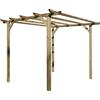 PAPILLON PERGOLA in Legno IMPREGNATO Sintra 3MTX3MT - Gazebo con Pali 90X90