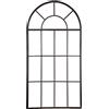Blümelhuber Finestra decorativa in metallo con effetto ruggine - Finestra per stalla con arco a tutto sesto - Decorazione vintage