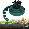 UISEBRT Bordo Giardino Flessibile 10m - Bordi Aiuole Plastica con 30 Chiodi di Fissaggio Decorazione da Giardino, Verde